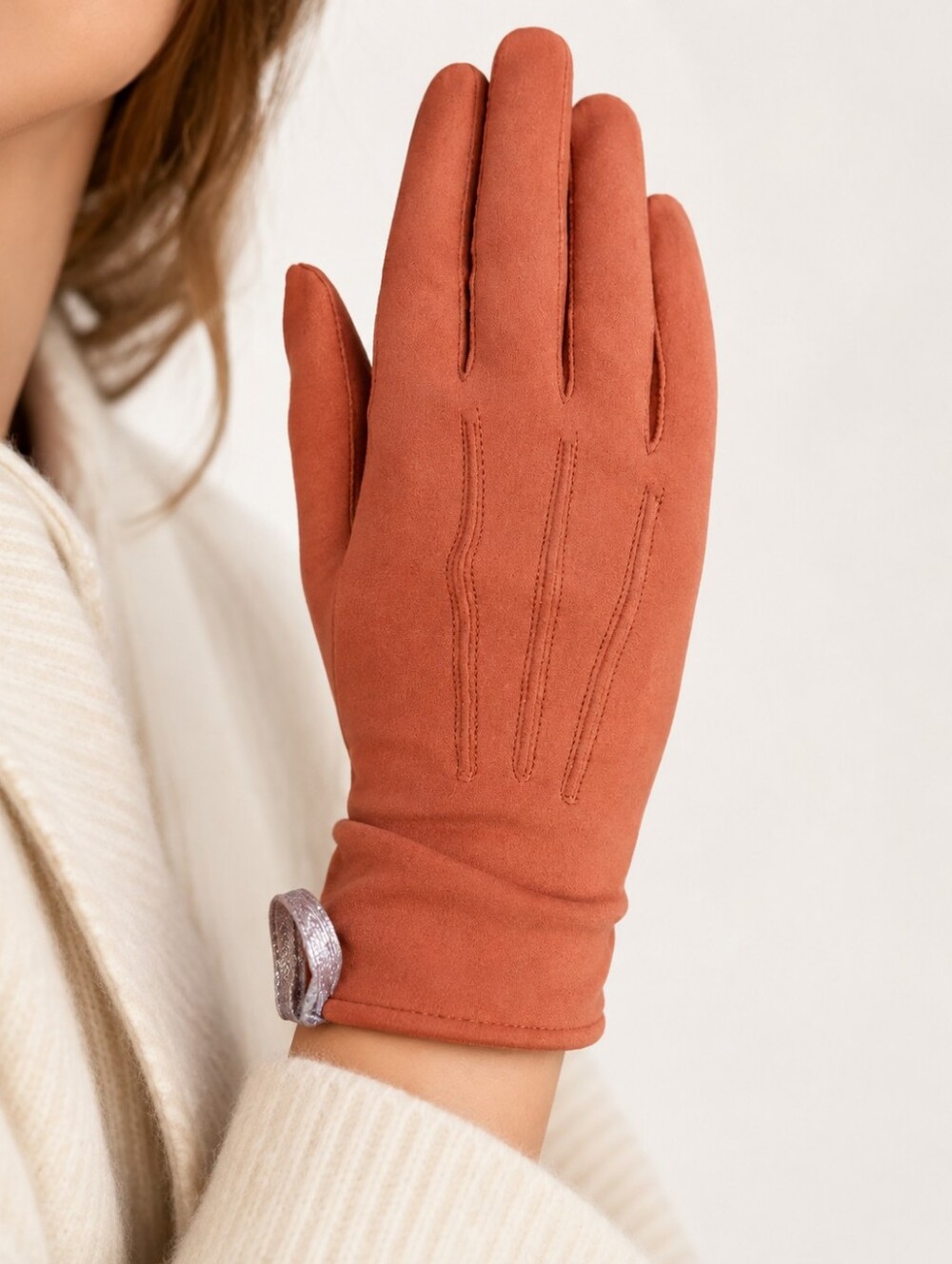 Vintage‎ newstock suedette gloves 7